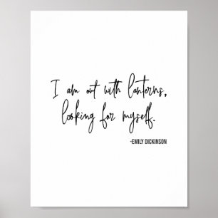 Emily Dickinson Quote Word Art Minimal Typografie Poster