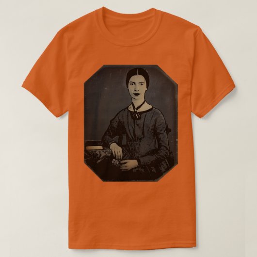 Emily Dickinson Robot Rainbow T-shirt (Design voorkant)