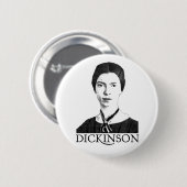 Emily Dickinson Ronde Button 5,7 Cm (Voorkant /achterkant)