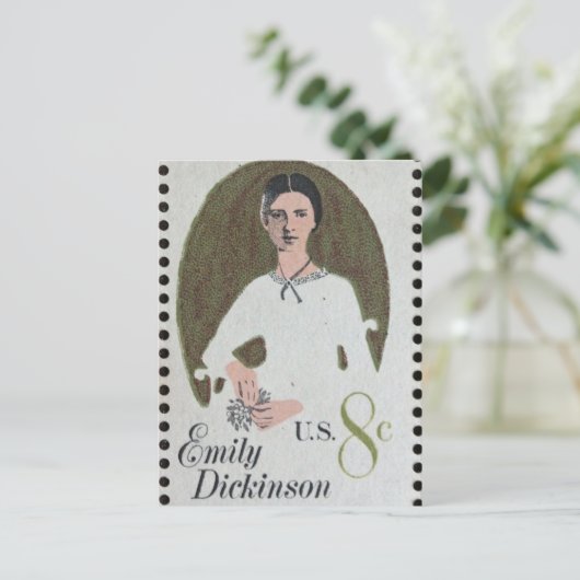 Emily Dickinson stempel Briefkaart (Staand voorkant)