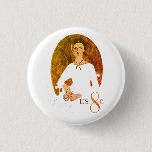 Emily Dickinson stempel Ronde Button 3,2 Cm (Voorkant)