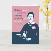 Emily Dickinson Verlate Verjaardag Kaart (Gele Bloem)