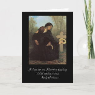Emily Dickinson - William Bouguereau Sympathy Card Kaart