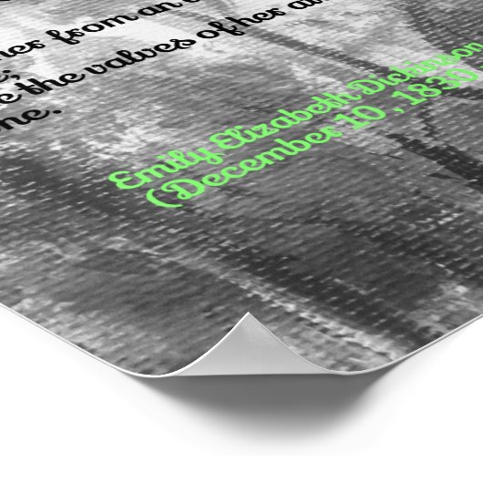 Emily Dickinson's gedicht (de sol..) Poster (Hoek)