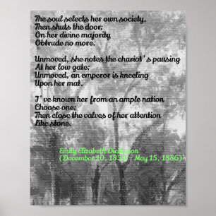 Emily Dickinson's gedicht (de sol..) Poster