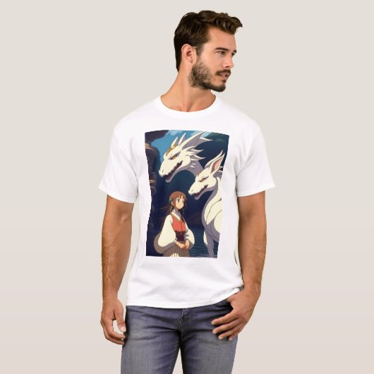 Emily en het Dragon Anime T-shirt (Voorkant volledig)