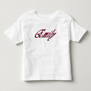 Emily Girls Name Logo, Kinder Shirts