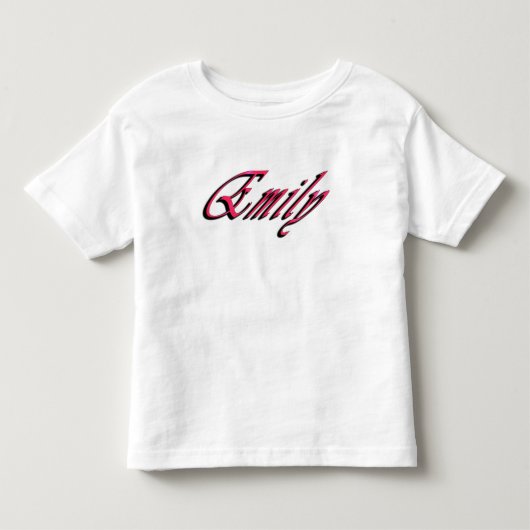 Emily Girls Name Logo, Kinder Shirts (Voorkant)