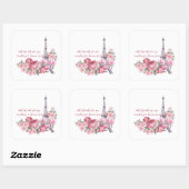 emily in parijs vierkante sticker (Vel)