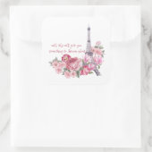 emily in parijs vierkante sticker (Tas)