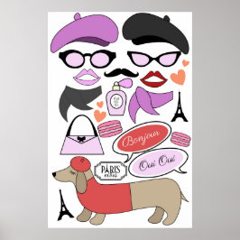 Emily in Paris thema photobooth feest props Poster