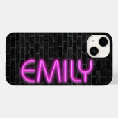 EMILY in PINK Neon Lights Case-Mate iPhone Case (Achterkant (horizontaal))