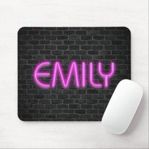 EMILY in PINK Neon Lights Muismat