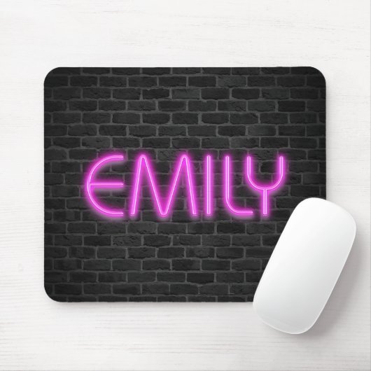 EMILY in PINK Neon Lights Muismat (Met muis)