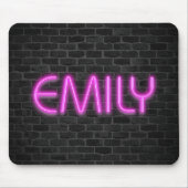 EMILY in PINK Neon Lights Muismat (Voorkant)