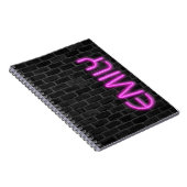 EMILY in PINK Neon Lights Notitieboek (Rechterzijde)