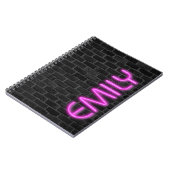 EMILY in PINK Neon Lights Notitieboek (Linkerzijde)