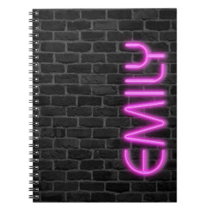 EMILY in PINK Neon Lights Notitieboek
