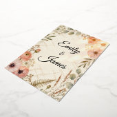 Emily & James Boho Watercolor Wedding Invitation | Folie Uitnodiging (Gedraaid)