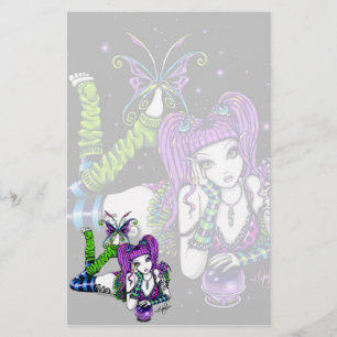 "Emily" Magic Rainbow Crystal Ball Fae Stationery Briefpapier