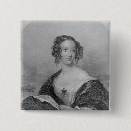 Emily Mary, Countess Cowper Vierkante Button 5,1 Cm (Voorkant)
