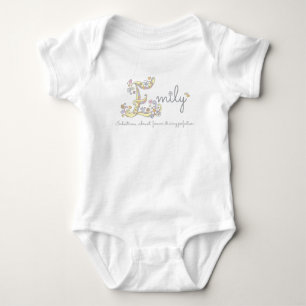 Emily meisjes noemen en zeggen harten baby apparel romper