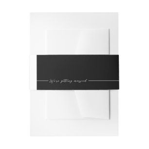 EMILY Modern Minimalistisch monochroom Uitnodigingen Wikkel