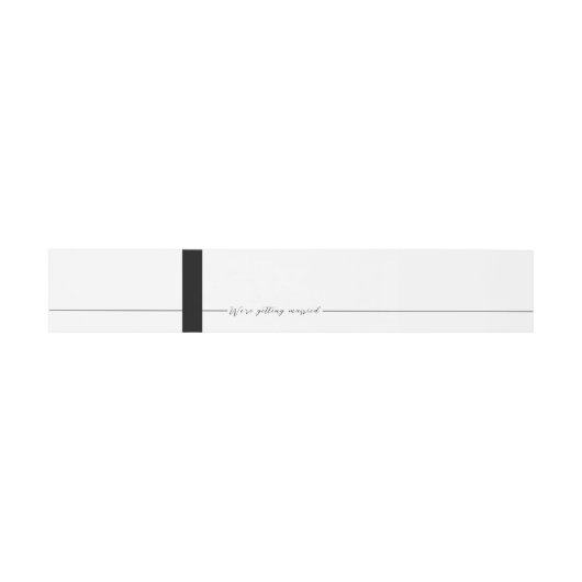 EMILY Modern Minimalistisch monochroom Uitnodigingen Wikkel (Vlak)