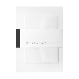 EMILY Modern Minimalistisch monochroom Uitnodigingen Wikkel