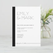 EMILY Modern Minimalistische Monochrome Uitnodigin Kaart (Staand voorkant)