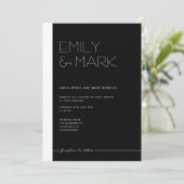 EMILY Modern Minimalistische Monochrome Uitnodigin Kaart (Staand voorkant)