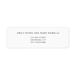 EMILY Moderne minimalistische monochrome Adresetik Etiket