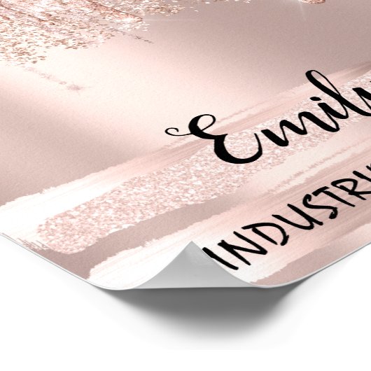 Emily Naam Betekenis Verjaardag 16e Bruids Cadeau Poster (Hoek)