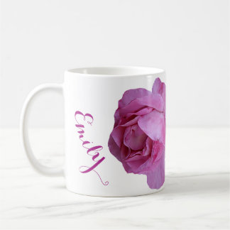  Emily naam  roze roos bloemen Koffiemok