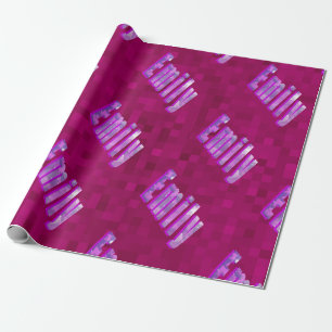 Emily naamlogo's op hete magenta, cadeaupapier