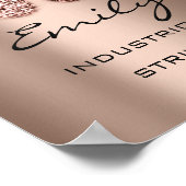 Emily Name Betekenis nieuwe babyvoeding Roos Glitt Poster (Hoek)