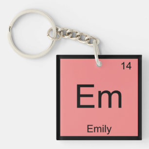 Emily Name Chemistry Element Periodic Table Sleutelhanger