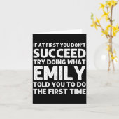 Emily Name D Birthday Funny Christmas Joke  Kaart (Gele Bloem)