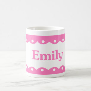 Emily Name Pink Lace Koffiemok