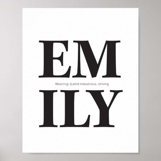 Emily Name Poster (Voorkant)