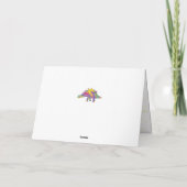 Emily osaurus Colorful Stegosaurus Dinosaur Art Feestdagen Kaart (Achterkant)