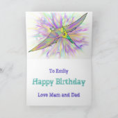 Emily osaurus Colorful Stegosaurus Dinosaur Art Feestdagen Kaart (Binnen)