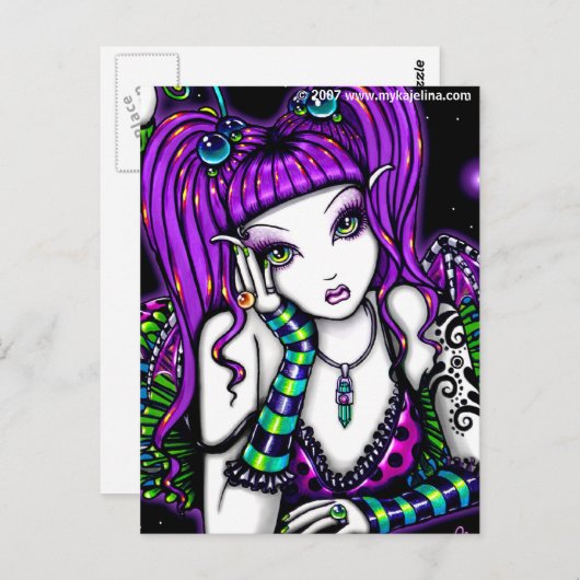 Emily Rainbow Celestial Tattoo Faery Briefkaart (Voorkant / Achterkant)