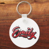 Emily red Heart Graffiti Schlüsselanhänger Sleutelhanger (Voorkant)