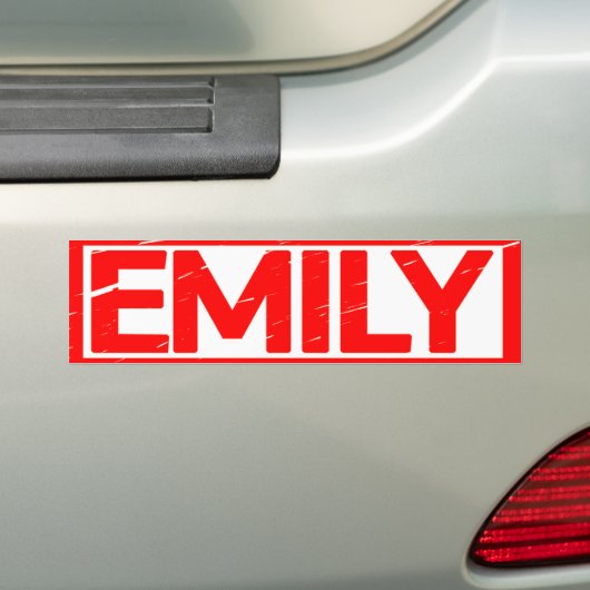 Emily Stamp Bumpersticker (Op auto)