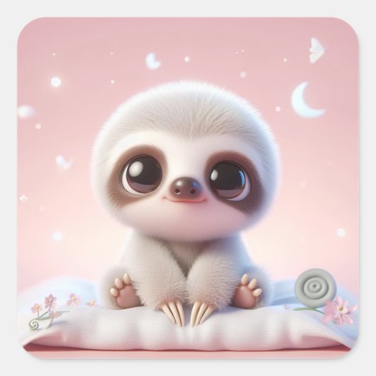 "Emily" Vierkante Sticker (Voorkant)