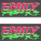 Emily Vorname Name Graffiti Aufkleber Sticker (Voorkant)