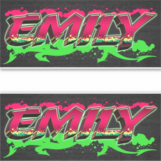 Emily Vorname Name Graffiti Aufkleber Sticker (Voorkant)