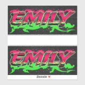 Emily Vorname Name Graffiti Aufkleber Sticker (Vel)