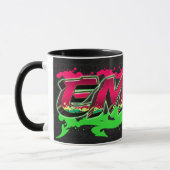 Emily Vorname Name Graffiti red green Tasse Mok (Links)